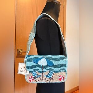 Beaded Beach Scene Women's shoulder bag